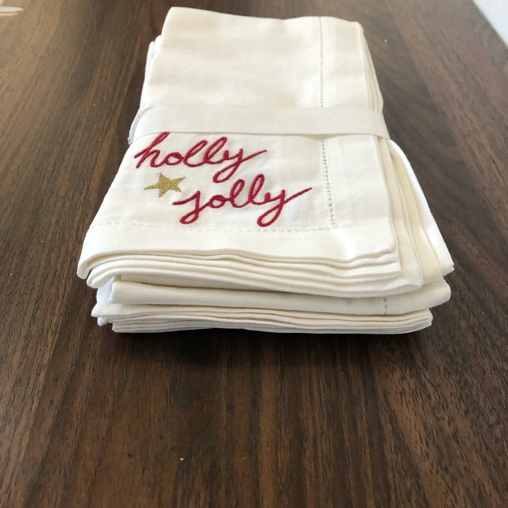 Pottery Barn Holly Jolly Napkins